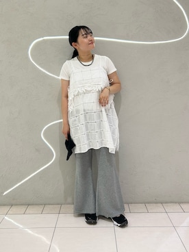 「KBF（ケイビーエフ）のアイテム（アクセサリー）」を使った、MORIさん（レディース・159cm）の夏コーディネート