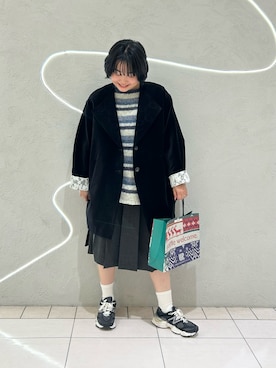 「アイテム（その他アウター）」を使った、MORIさん（レディース・159cm）の冬コーディネート