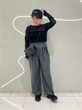 「KBF（ケイビーエフ）のアイテム（キャップ）」を使った、MORIさん（レディース・159cm）の夏コーディネート