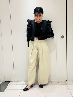 「KBF（ケイビーエフ）のアイテム（シューズ）」を使った、MORIさん（レディース・159cm）の春コーディネート