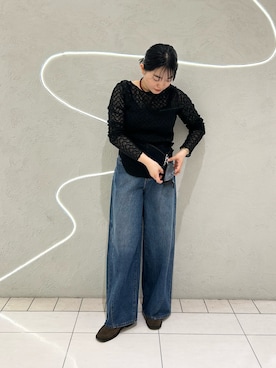 「KBF（ケイビーエフ）のアイテム（シューズ）」を使った、MORIさん（レディース・159cm）の春コーディネート