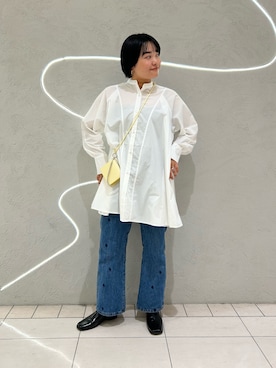 「アイテム（財布）」を使った、MORIさん（レディース・159cm）の秋コーディネート