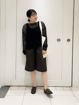 「KBF（ケイビーエフ）のアイテム（シューズ）」を使った、MORIさん（レディース・159cm）の春コーディネート