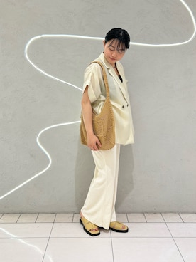 「KBF（ケイビーエフ）のアイテム（ジャケット/アウター）」を使った、MORIさん（レディース・159cm）の夏コーディネート