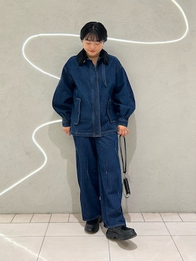 「アイテム（財布）」を使った、MORIさん（レディース・159cm）の秋コーディネート