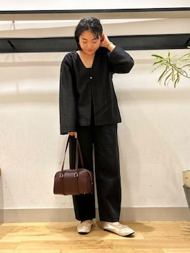 「FORK&SPOON」｜「アイテム（バレエシューズ）」を使った、MORIさん（レディース・159cm）の秋コーディネート