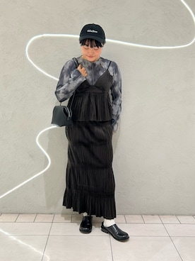 「KBF（ケイビーエフ）のアイテム（キャップ）」を使った、MORIさん（レディース・159cm）の秋コーディネート