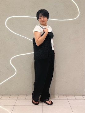 「アイテム（ブラジャー）」を使った、MORIさん（レディース・159cm）の夏コーディネート