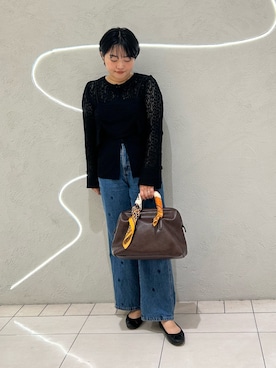 「アイテム（バンダナ/スカーフ）」を使った、MORIさん（レディース・159cm）の夏コーディネート