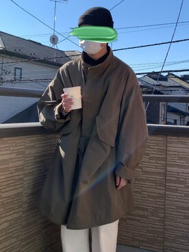 「古着好きな人と繋がりたい」｜「アイテム（モッズコート）」を使った、someさん（メンズ・163cm）の冬コーディネート