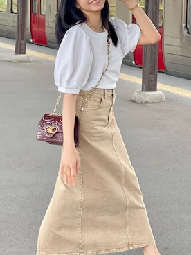 「EMODA（エモダ）のアイテム」を使った、Lannlabyさん（レディース・163cm）の夏コーディネート