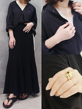 「cui-cui（キュイキュイ）のアイテム（アクセサリー）」を使った、cui-cuiさん（レディース・160cm）の春コーディネート