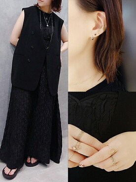 「cui-cui（キュイキュイ）のアイテム（アクセサリー）」を使った、cui-cuiさん（レディース・160cm）の夏コーディネート