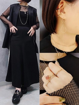 「cui-cui（キュイキュイ）のアイテム（アクセサリー）」を使った、cui-cuiさん（レディース・160cm）の春コーディネート