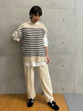 「ADIEU TRISTESSE（アデュートリステス）のアイテム（パンツ）」を使った、congespayesADIEUTRISTESSEさん（レディース・162cm）の秋コーディネート