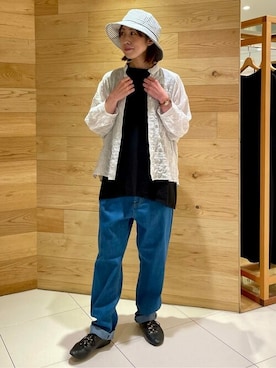 「ADIEU TRISTESSE（アデュートリステス）のアイテム（帽子）」を使った、congespayesADIEUTRISTESSEさん（レディース・159cm）の春コーディネート