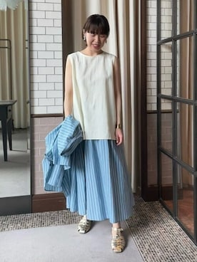 「ADIEU TRISTESSE（アデュートリステス）のアイテム（サンダル）」を使った、congespayesADIEUTRISTESSEさん（レディース・162cm）の春コーディネート