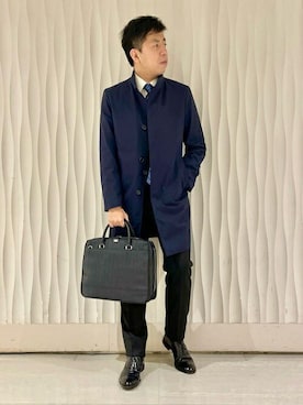 「TAKEO KIKUCHI（タケオキクチ）のアイテム（その他アウター）」を使った、TAKEO KIKUCHIさん（メンズ・174cm）の冬コーディネート