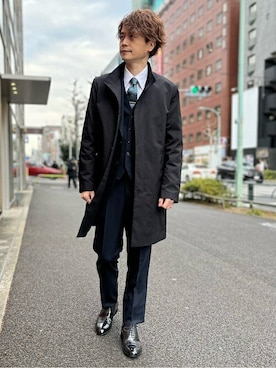 「TAKEO KIKUCHI（タケオキクチ）のアイテム（その他アウター）」を使った、TAKEO KIKUCHIさん（メンズ・176cm）の冬コーディネート