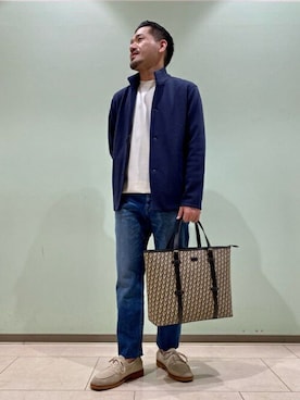 「タケオキクチ(TAKEO KIKUCHI)」｜「アイテム（ブルゾン）」を使った、TAKEO KIKUCHIさん（メンズ・175cm）の冬コーディネート