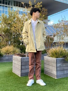 「タケオキクチ(TAKEO KIKUCHI)」｜「アイテム（ブルゾン）」を使った、TAKEO KIKUCHIさん（メンズ・180cm）の冬コーディネート