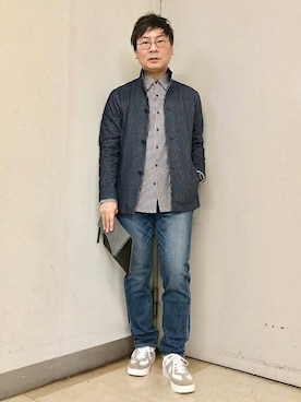 「タケオキクチ(TAKEO KIKUCHI)」｜「アイテム（ブルゾン）」を使った、TAKEO KIKUCHIさん（メンズ・170cm）の冬コーディネート