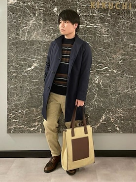 「TAKEO KIKUCHI（タケオキクチ）のアイテム（その他アウター）」を使った、TAKEO KIKUCHIさん（メンズ・165cm）の春コーディネート