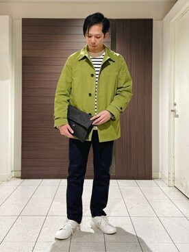 「TAKEO KIKUCHI（タケオキクチ）のアイテム（ブルゾン）」を使った、TAKEO KIKUCHIさん（メンズ・179cm）の春コーディネート