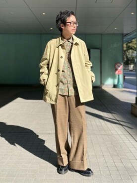 「タケオキクチ(TAKEO KIKUCHI)」｜「アイテム（ブルゾン）」を使った、TAKEO KIKUCHIさん（メンズ・180cm）の春コーディネート
