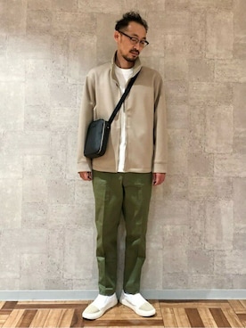 「TAKEO KIKUCHI（タケオキクチ）のアイテム（ブルゾン）」を使った、TAKEO KIKUCHIさん（メンズ・182cm）の春コーディネート