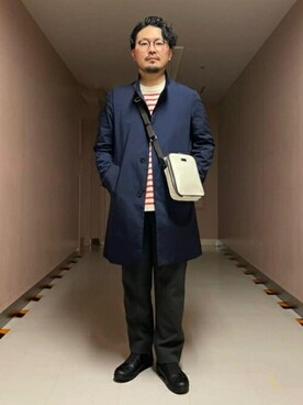 「TAKEO KIKUCHI（タケオキクチ）のアイテム（その他アウター）」を使った、TAKEO KIKUCHIさん（メンズ・173cm）の春コーディネート