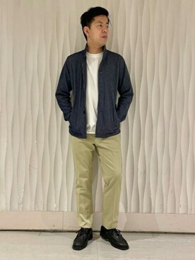 「TAKEO KIKUCHI（タケオキクチ）のアイテム（ブルゾン）」を使った、TAKEO KIKUCHIさん（メンズ・174cm）の春コーディネート