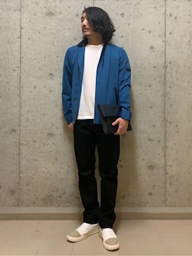 「TAKEO KIKUCHI（タケオキクチ）のアイテム（ブルゾン）」を使った、TAKEO KIKUCHIさん（メンズ・171cm）の春コーディネート