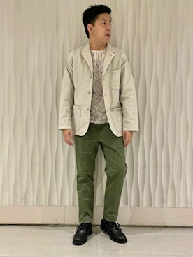 「TAKEO KIKUCHI（タケオキクチ）のアイテム（テーラードジャケット）」を使った、TAKEO KIKUCHIさん（メンズ・174cm）の春コーディネート