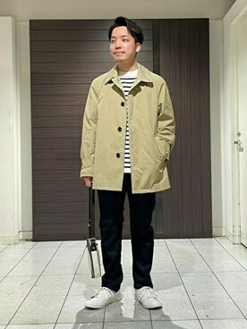 「TAKEO KIKUCHI（タケオキクチ）のアイテム（ブルゾン）」を使った、TAKEO KIKUCHIさん（メンズ・168cm）の春コーディネート