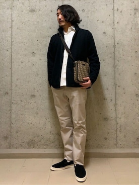 「TAKEO KIKUCHI（タケオキクチ）のアイテム（ブルゾン）」を使った、TAKEO KIKUCHIさん（メンズ・171cm）の春コーディネート