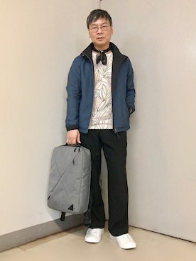 「TAKEO KIKUCHI（タケオキクチ）のアイテム（ブルゾン）」を使った、TAKEO KIKUCHIさん（メンズ・170cm）の春コーディネート