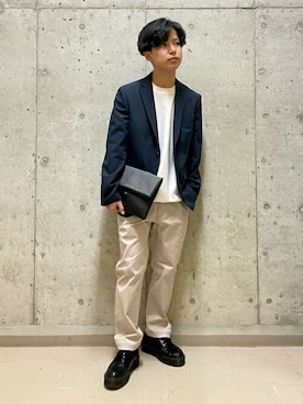 「TAKEO KIKUCHI（タケオキクチ）のアイテム（テーラードジャケット）」を使った、TAKEO KIKUCHIさん（メンズ・167cm）の春コーディネート