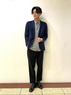 「TAKEO KIKUCHI（タケオキクチ）のアイテム（テーラードジャケット）」を使った、TAKEO KIKUCHIさん（メンズ・180cm）の春コーディネート