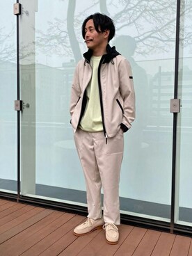 「TAKEO KIKUCHI（タケオキクチ）のアイテム（ブルゾン）」を使った、TAKEO KIKUCHIさん（メンズ・161cm）の春コーディネート