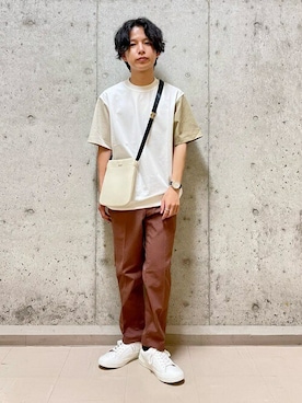 「TAKEO KIKUCHI（タケオキクチ）のアイテム（腕時計）」を使った、TAKEO KIKUCHIさん（メンズ・167cm）の夏コーディネート
