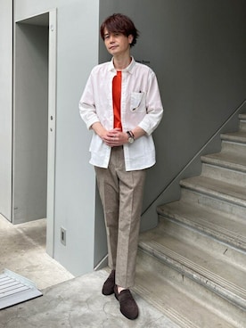 「TAKEO KIKUCHI（タケオキクチ）のアイテム（アクセサリー）」を使った、TAKEO KIKUCHIさん（メンズ・176cm）の夏コーディネート