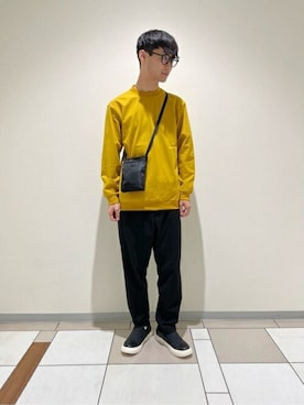 「TAKEO KIKUCHI（タケオキクチ）のアイテム（バッグ）」を使った、TAKEO KIKUCHIさん（メンズ・171cm）の夏コーディネート