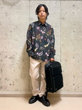 「TAKEO KIKUCHI（タケオキクチ）のアイテム（バッグ）」を使った、TAKEO KIKUCHIさん（メンズ・167cm）の夏コーディネート