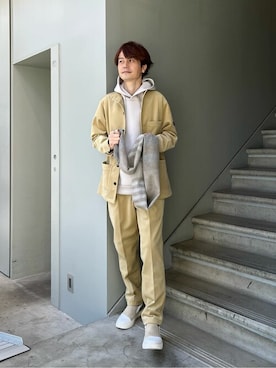 「TAKEO KIKUCHI（タケオキクチ）のアイテム（ブルゾン）」を使った、TAKEO KIKUCHIさん（メンズ・176cm）の秋コーディネート