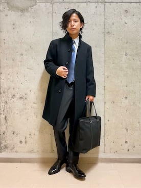 「TAKEO KIKUCHI（タケオキクチ）のアイテム（スーツセット）」を使った、TAKEO KIKUCHIさん（メンズ・162cm）の秋コーディネート