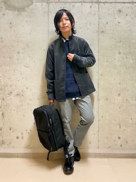 「TAKEO KIKUCHI（タケオキクチ）のアイテム（ブルゾン）」を使った、TAKEO KIKUCHIさん（メンズ・162cm）の秋コーディネート