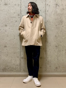 「TAKEO KIKUCHI（タケオキクチ）のアイテム（ブルゾン）」を使った、TAKEO KIKUCHIさん（メンズ・171cm）の秋コーディネート