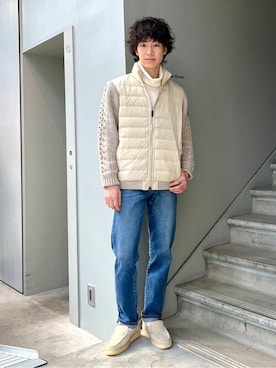 「TAKEO KIKUCHI（タケオキクチ）のアイテム（ブルゾン）」を使った、TAKEO KIKUCHIさん（メンズ・172cm）の秋コーディネート