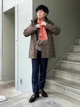 「TAKEO KIKUCHI（タケオキクチ）のアイテム（ブルゾン）」を使った、TAKEO KIKUCHIさん（メンズ・165cm）の秋コーディネート